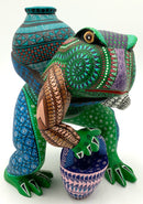 Mexican Alebrijas Carved Wood Frog