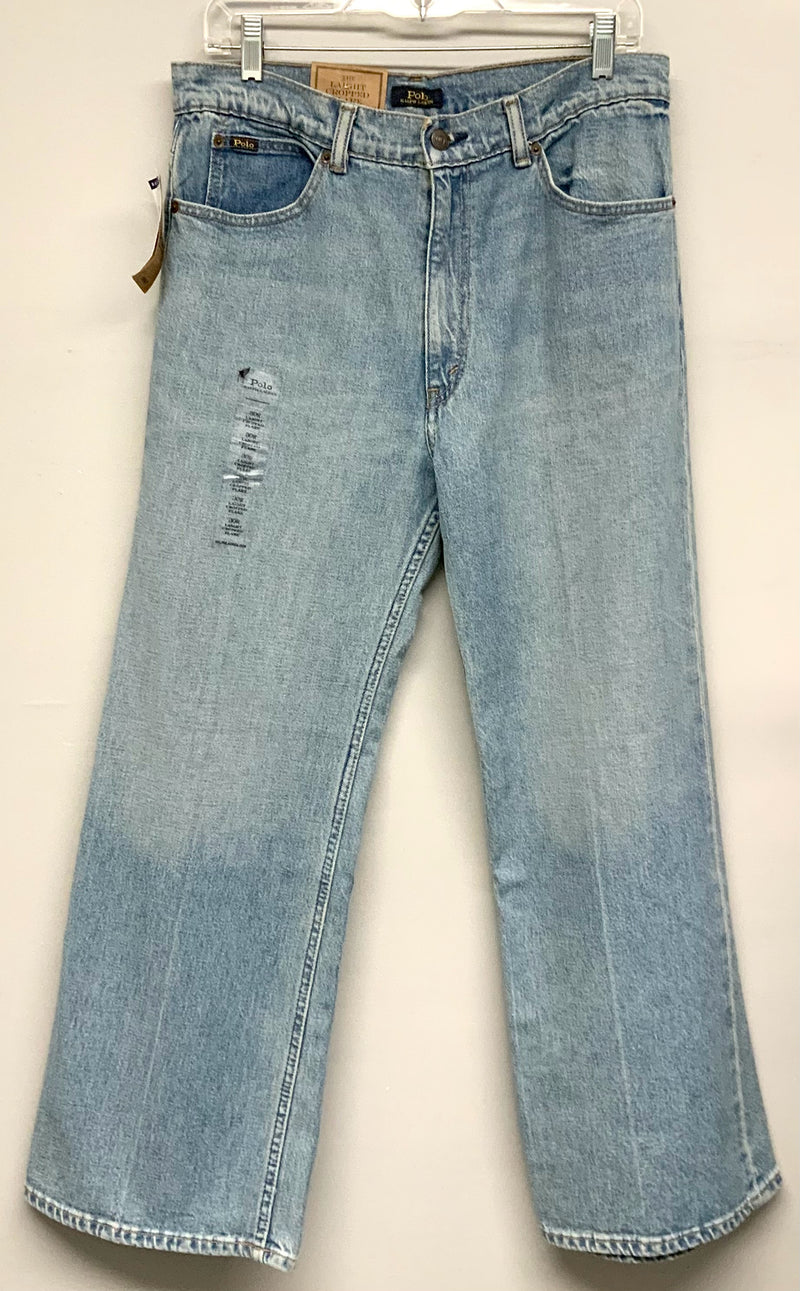 POLO Light Wash Laight Cropped Flare Jeans sz 30