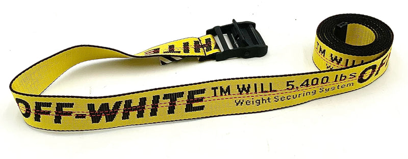 OFF WHITE Yellow Black Industrial Nylon Waist Belt