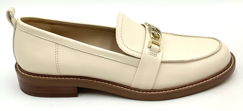 SAM EDELMAN Cream Lea "Christy" Loafers 10