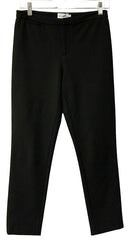R LABEL Black Rayon & Nylon Straight Pants