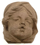 Painted Concrete Cherub Head
