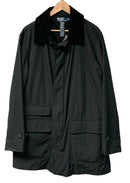 POLO RALPH LAUREN Black Poly Corduroy Cotton Collar Field Jacket