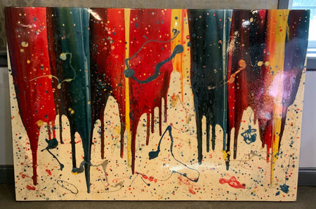 Robert McInvale Lacquered Abstract on Wood