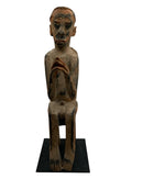 Hand Carved Wood Statue of Man in Chair