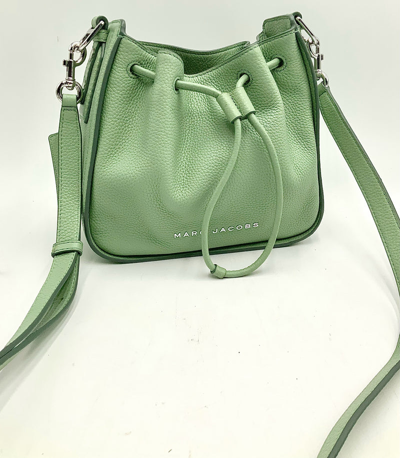 MARC JACOBS Mint Green Leather Mini Bucket Bag Crossbody