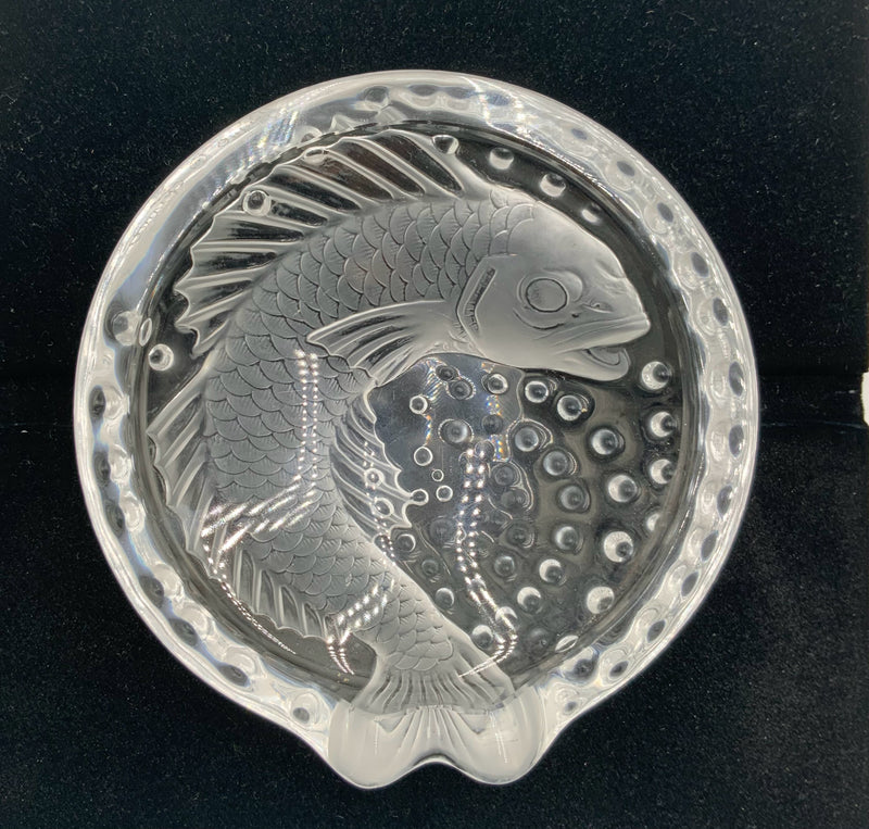 Lalique Crystal Concarneau Koi Ashtray