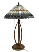 Tiffany Style Table Lamp with Pastel Shade