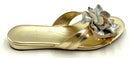 DONALD PLINER Gold/Silver Leather Flower Sandals 6