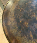 Round Occasional Table with Metal Overlay