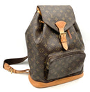 LOUIS VUITTON Vintage  Monogram Canvas Vachetta Trim Monstouris GM Backpack