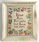 Pair of 1964 Framed Cross Stich Wall Art