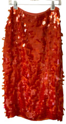 MAEVE Red Oversize Teardrop Sequin Skirt