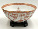 Rust Chinoiserie Bowl on Stand