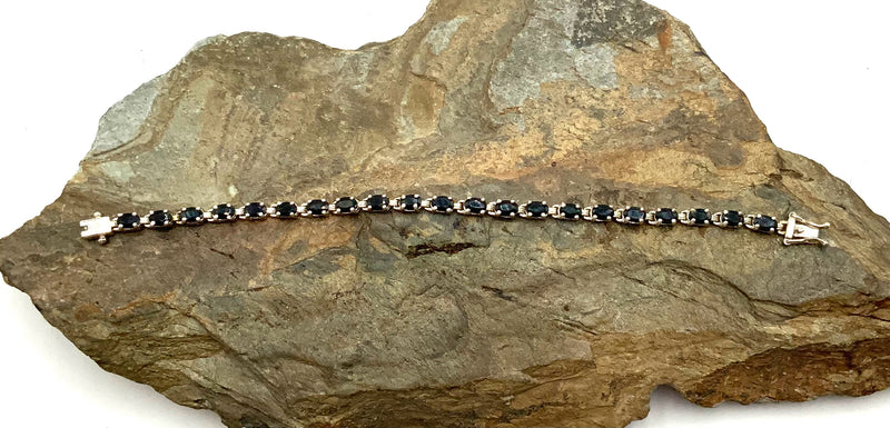 Sterling & Onyx Tennis Bracelet
