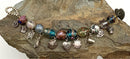 Sterling, Silvertone Metal, Murano Glass & Porcelain Beaded Bracelet