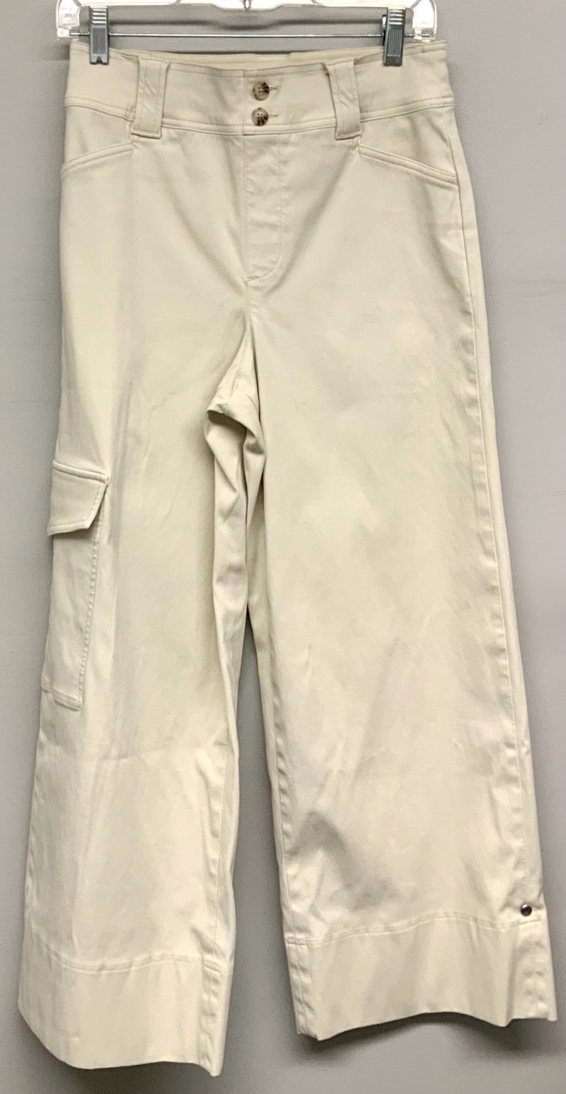 SPANX Oatmeal Wide Leg Cargo Pants