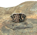 JAMES AVERY Sterling Scroll Cross Ring w/Wood Ring Box