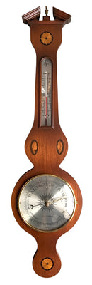 Peter Bollenbach Large Wood Banjo Barometer