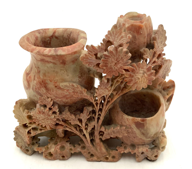 Antique Chinese Soapstone Brush Pot
