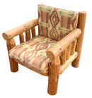 Rustic Log Chair With Southwest Style Cushions