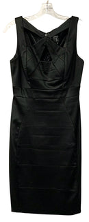 JAX Black Banded Open Neck S/L Dress
