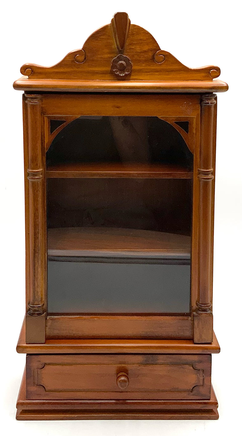 Vintage Wood Curio Cabinet