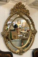 Oval Ornate Gilt Mirror