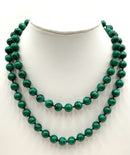 GUMP'S Sterling, Malachite & Onyx Beaded Necklace