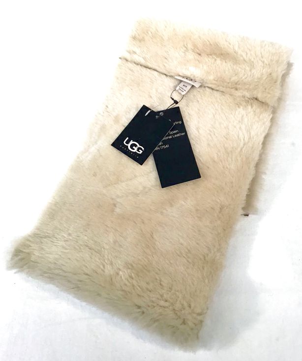 UGG Tan Dyed Sheepskin Shearling Scarf