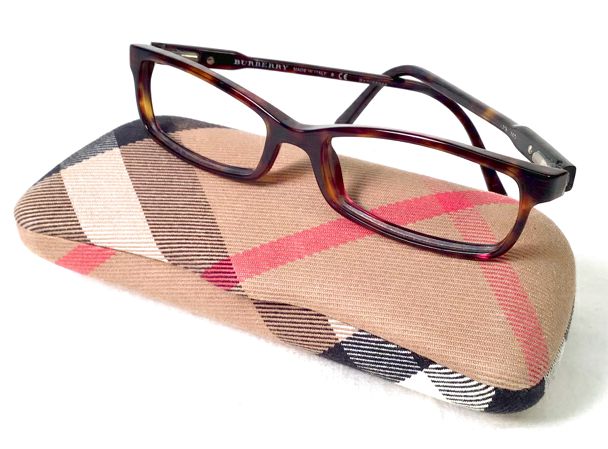 BURBERRY Brown Tortoise Eyeglass Frames Only