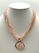 Honora Sterling & Freshwater Pearl 3-Strand Beaded Necklace