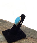 14kt Gold & Blue Agate Ring