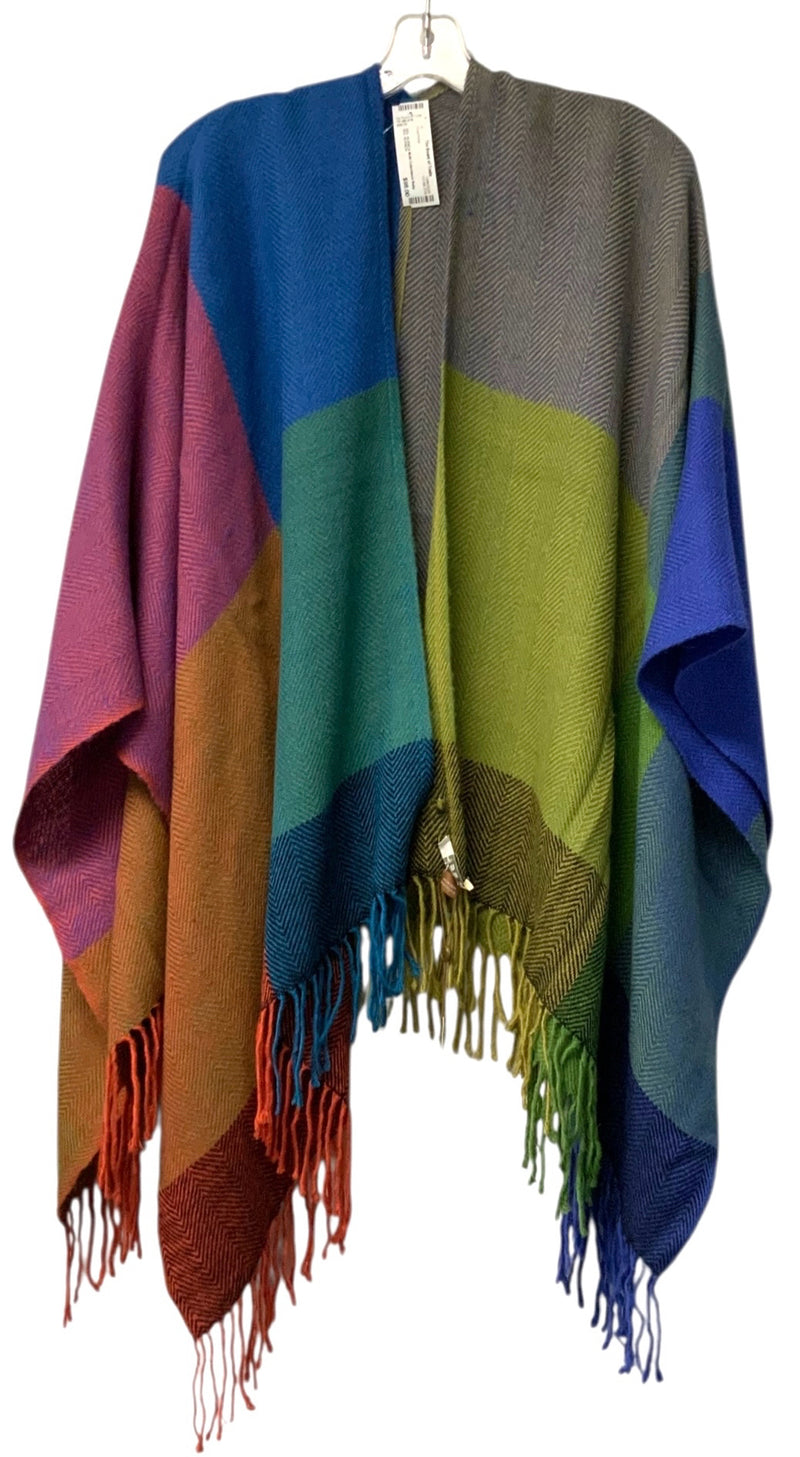 SOL ALPACA Multi Colorblock Baby Alpaca Block Cape