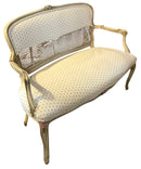 Louis XVI Carved Wood & Cane Settee