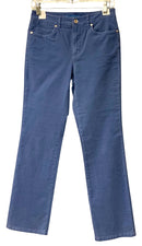 J MCLAUGHLIN Blue Brushed Velvet Straight Pants