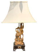 Pair of Mid Century Stasack Wood Lamps
