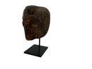 Tribal Carved Driftwood Head On Stand