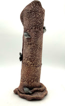 Signed Tree Trunk Pottery Vase