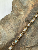 10kt Gold, Diamond & Opal Bracelet