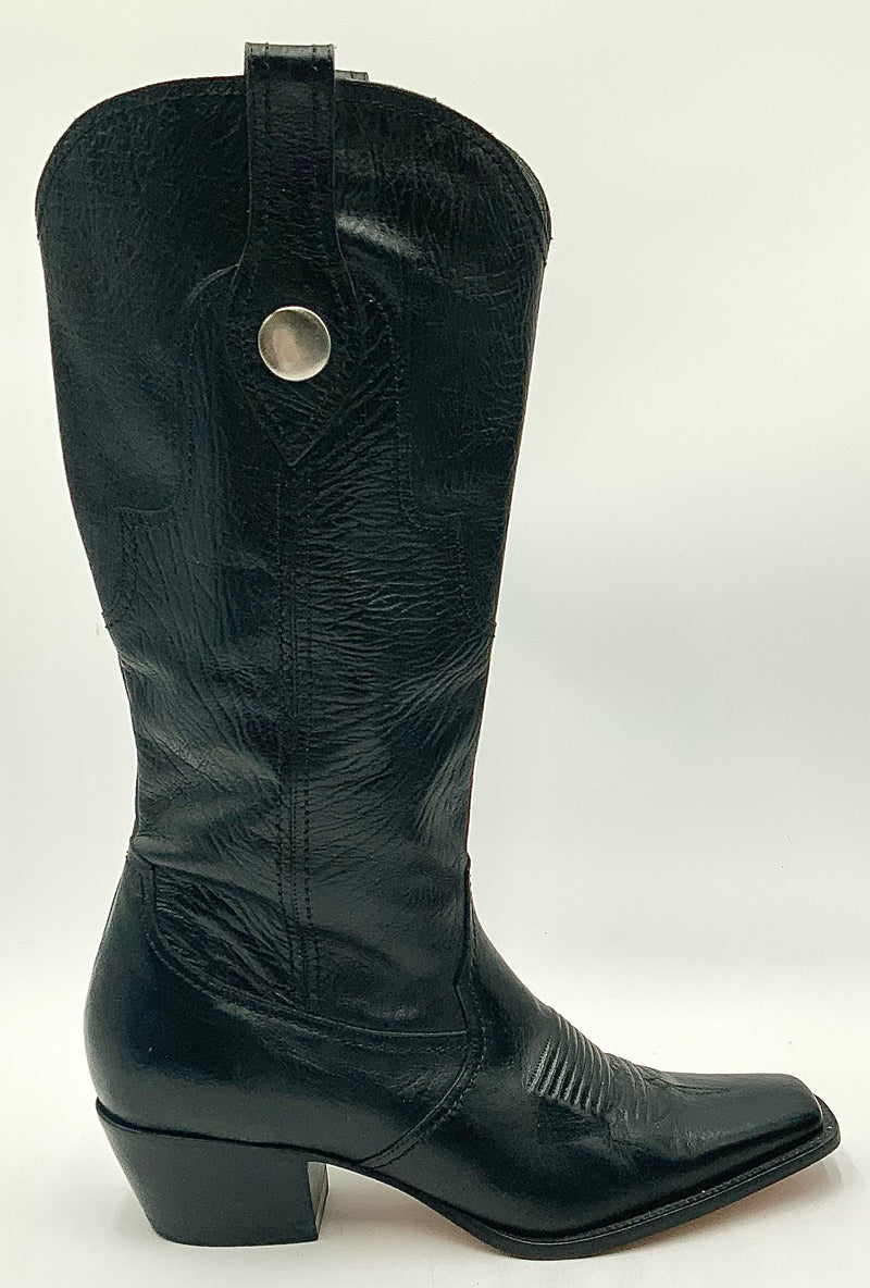 CHARLIE HORSE Black Leather Western Boots 7.5