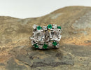 14kt Gold, Diamond, Emerald & Sapphire Ring
