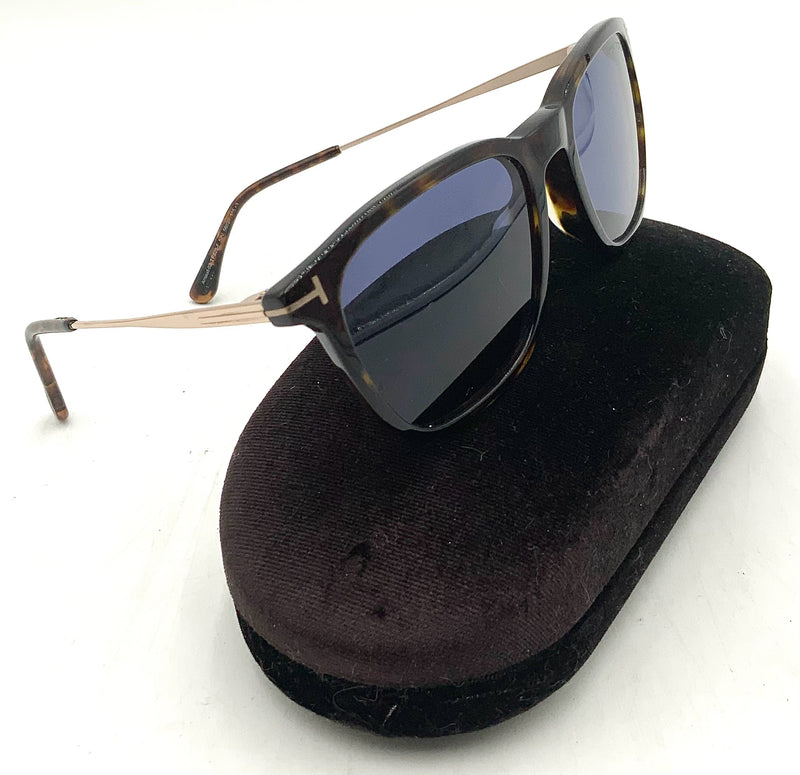 TOM FORD Tortoise Blue Lens Arnaud Sunglasses