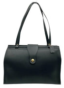 COACH Vintage Black Leather Barclay Tote Bag