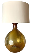 Mexican Amber Glass Demi John Lamp