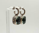 Samuel Benham Sterling & Prasiolite Earrings w/18kt Gold Accents