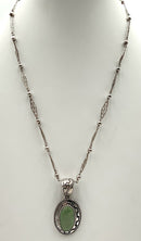 RELIOS CAROLYN POLLACK Sterling & Green Turquoise Necklace