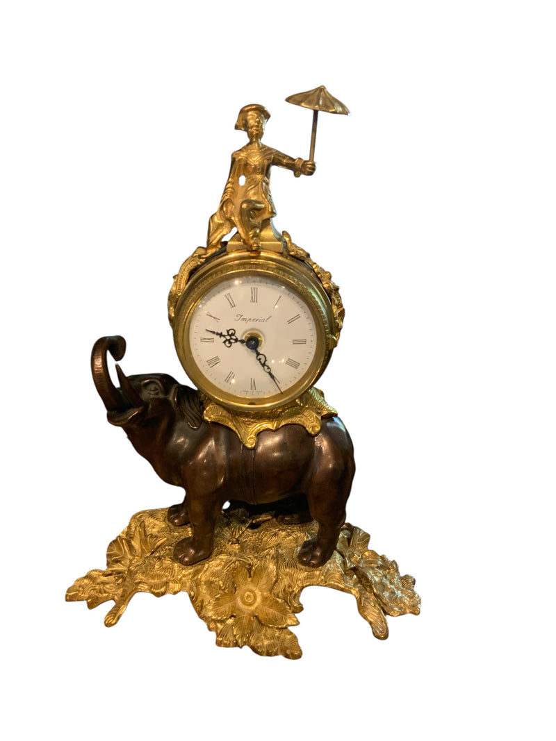 Imperial Italian Bronze Elephant Clock