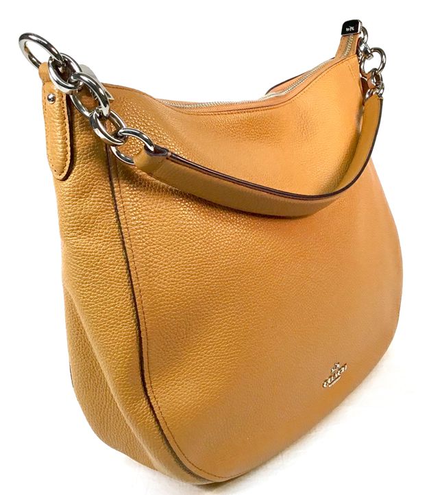 COACH Butterscotch Pebbled Leather Chelsea Hobo Bag NO STRAP