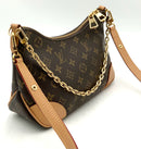LOUIS VUITTON Monogram Canvas Tan Vachetta Trim Boulogne PM Crossbody Bag